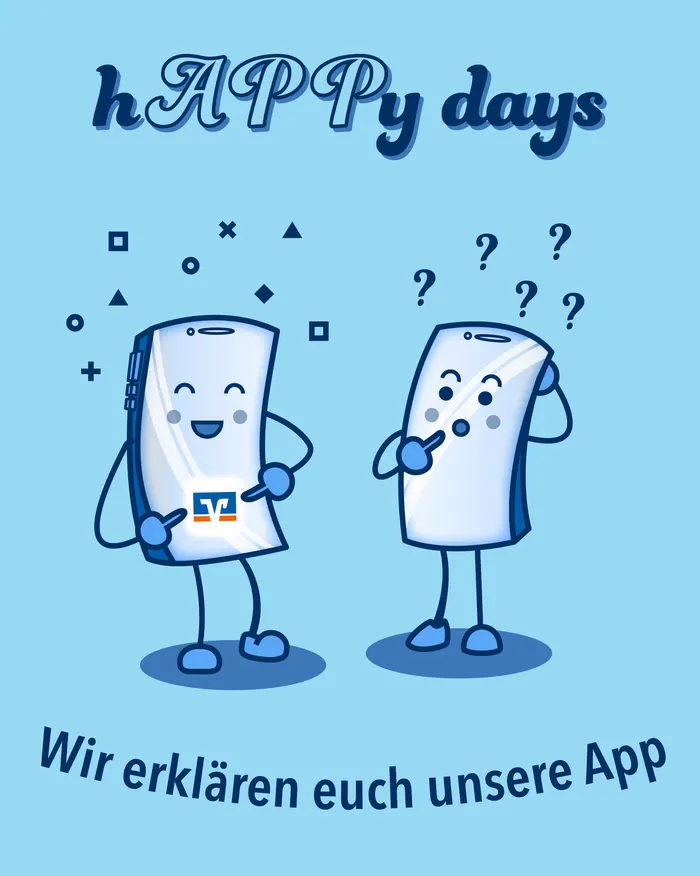Eine Schlüsselillustration für eine Kampagne der VR Bank Westküste zur Erklärung und Hilfestellung zur neuen VR Banking App.